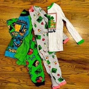 Minecraft lot pajamas kids size 6